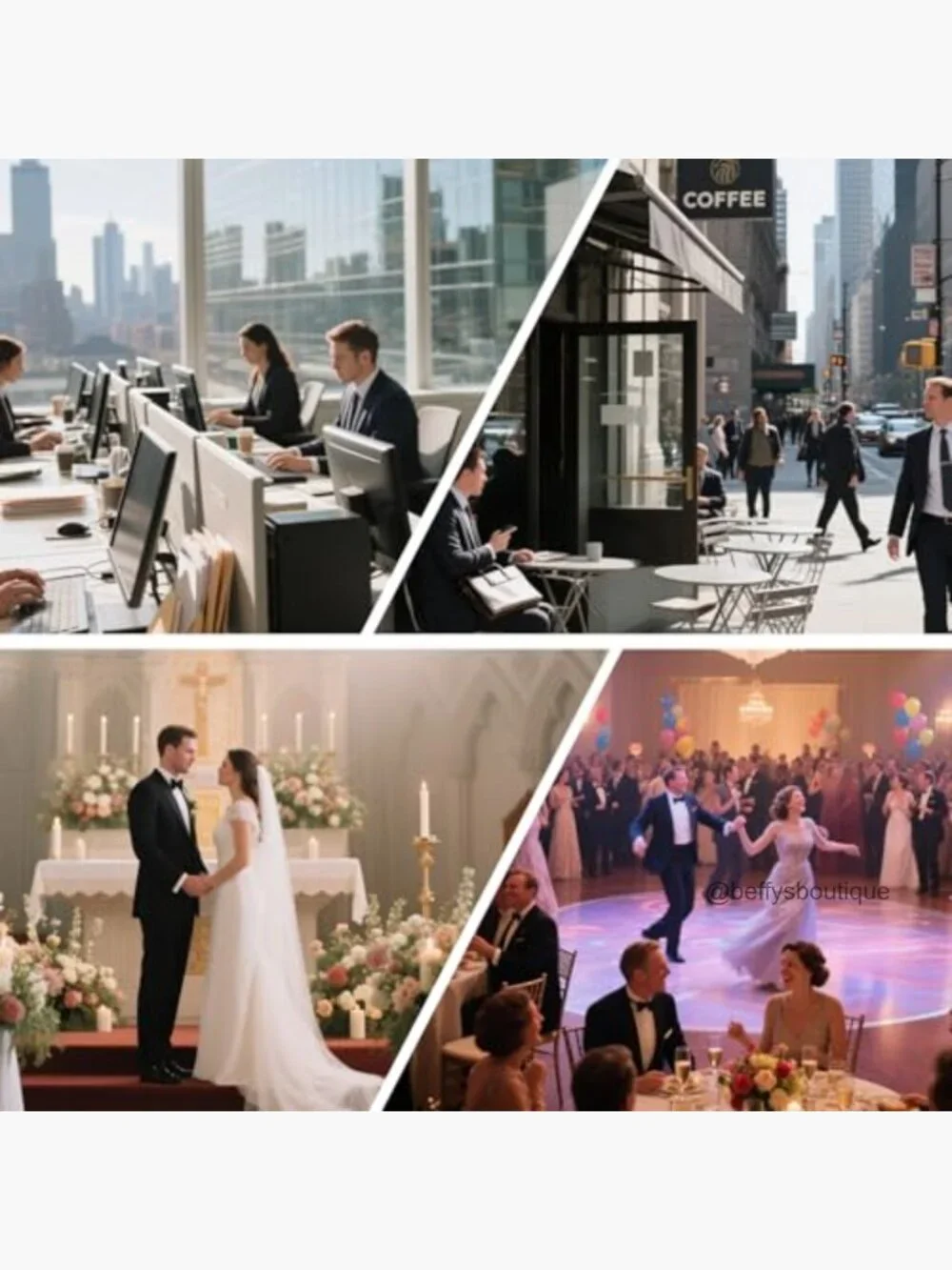 3-Piece Regular Fit Suit Set with Blazer Vest Pants Formal Wedding Prom - Picture 6 of 7